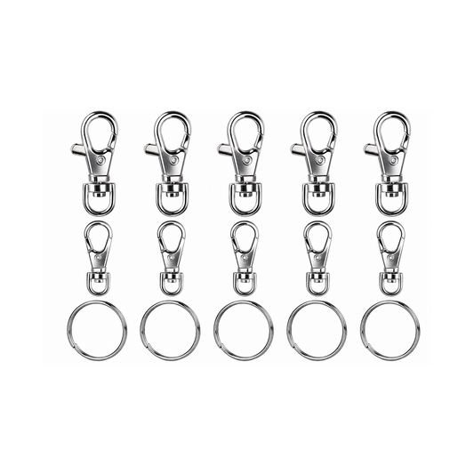 Keychain Lobster Clasps and Key Rings Set